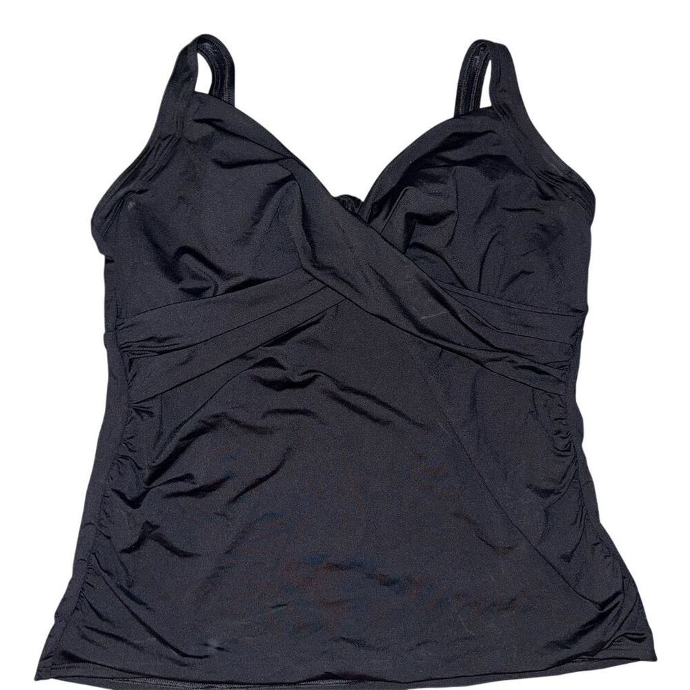 Lands' End Women's Black One-Piece Swimsuit Size 18‎ D Bust Support